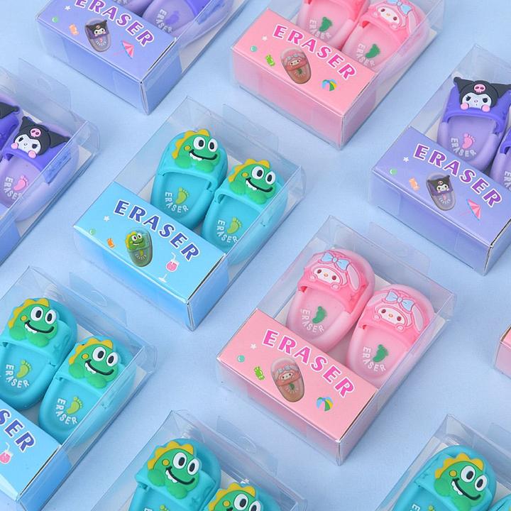 创意库洛米可爱拖鞋造型学生橡皮擦卡通小学生三丽鸥儿童干净碎屑