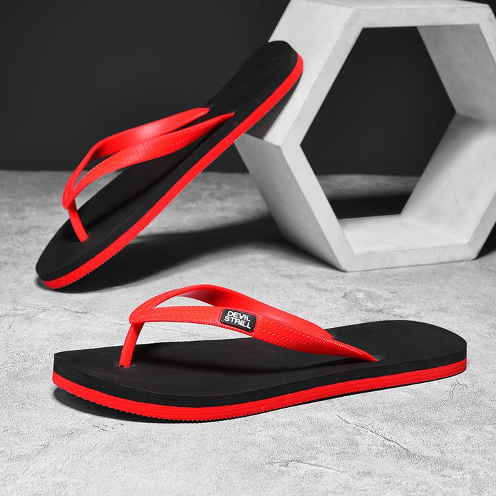 费韦戈摩夏季男款舒适橡胶拖鞋耐磨防滑时尚潮流沙滩夹脚人字拖