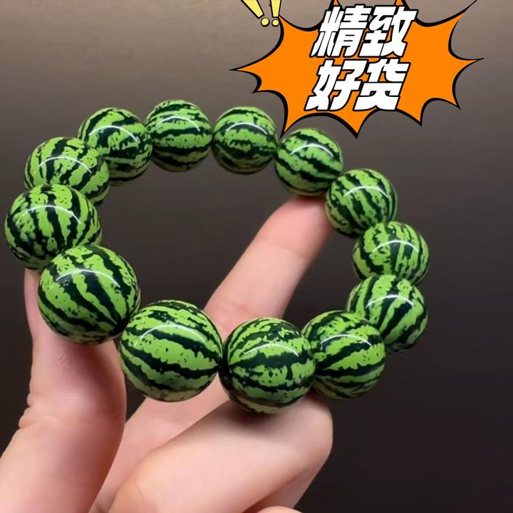 非金属树脂手链 西瓜手链串珠小清新男女手饰项链水果饰品礼物品
