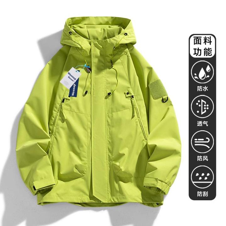 春秋季户外冲锋衣女三合一登山服防风防水情侣外套男