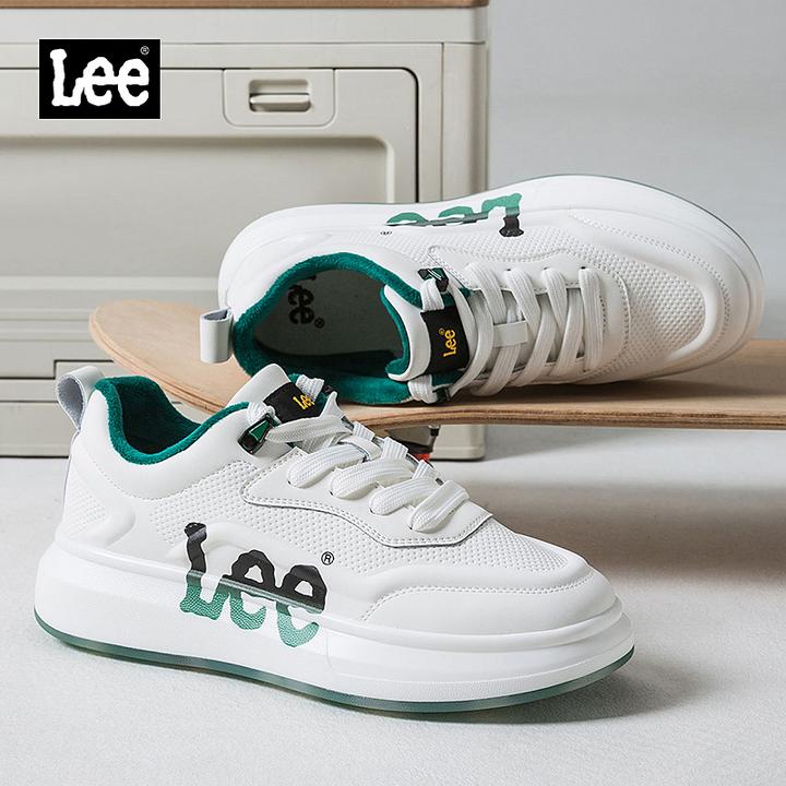 Lee男士冬季加绒保温厚底时尚休闲鞋舒适防滑休闲百搭男鞋小白鞋