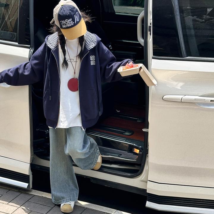 儿童外套春秋2025新款洋气初中生连帽上衣中大童8-15岁女童棒球服