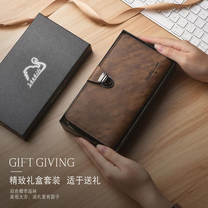 【送礼佳品】男女士同款时尚手机包简约多卡位手拿包大容量通勤卡包