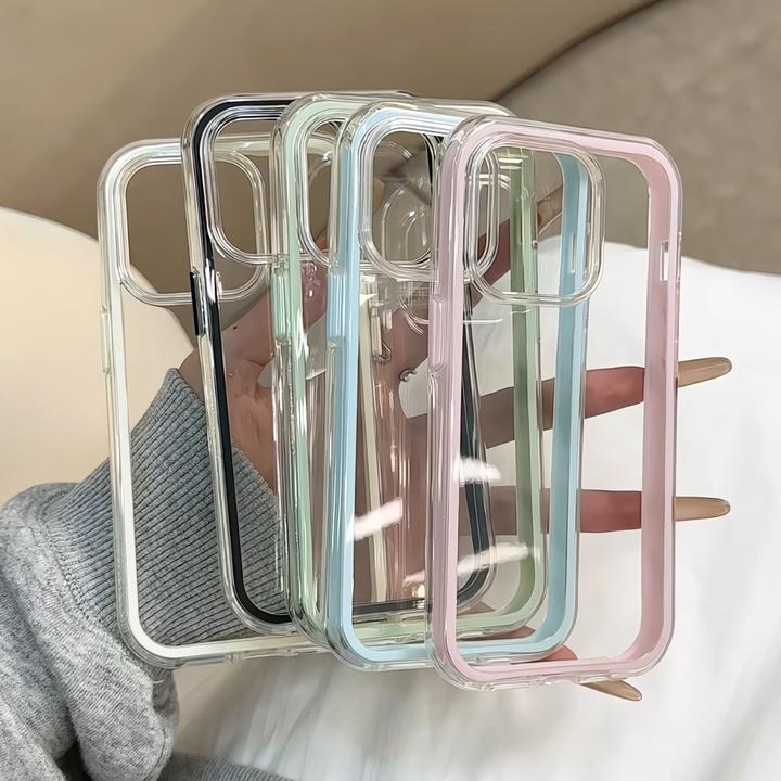 ins高颜值透色适用OPPOReno13手机壳12/11/10边框二合一Findx8/x