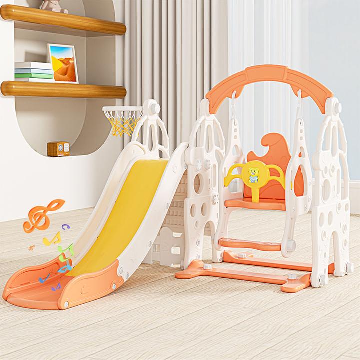 儿童滑滑梯室内家用多功能滑梯秋千组合小型游乐园宝宝玩具加厚