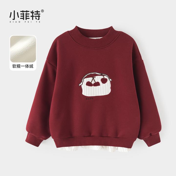 小菲特冬季新款女童装保暖上衣中大童休闲时尚儿童卫衣YNYD56584
