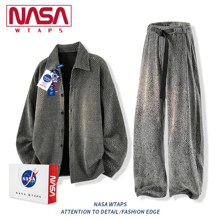NASA WTAPS休闲运动套装男款春秋宽松星小香风外套裤子潮搭两件套