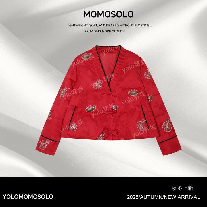 •如意令•2025冬福禄钉珠刺绣+90白鹅绒人丝福禄元宝鹅绒服260050