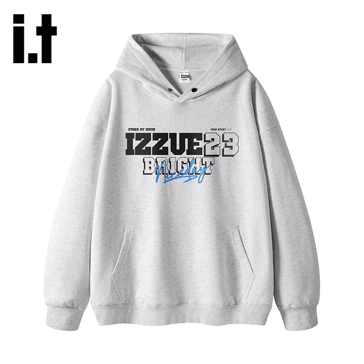 i.t izzue潮牌复古连帽卫衣男2025秋宽松休闲百搭长袖上衣外套A1M