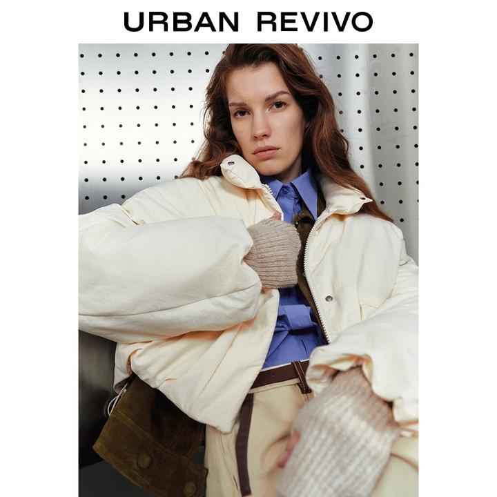 UR2025冬季新款女装休闲立领超宽松面包羽绒服UYL150071