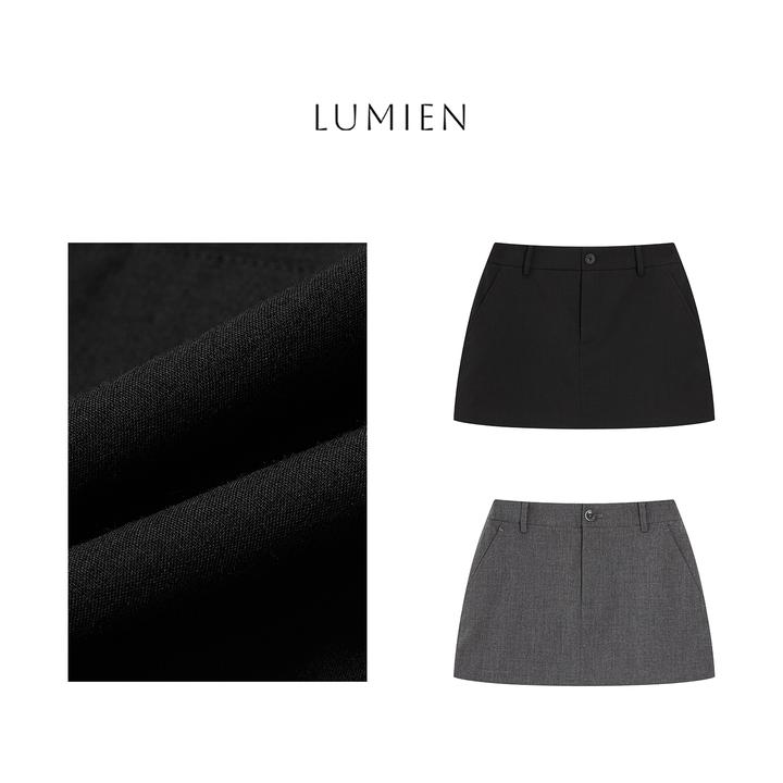 【LUMIEN】高智感miu系两色日常简约时尚短款休闲裙裤女LX4LQQ009
