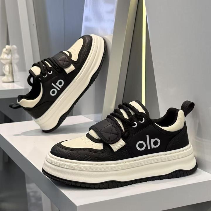 2025年新款男鞋秋季皮面拼接时尚潮流舒适个秋季做旧男款厚底老爹