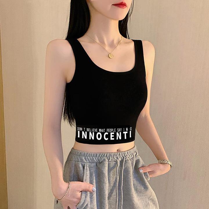 黑色小吊带背心女内搭夏2025新款打底美背短款遮副乳外穿无袖上衣