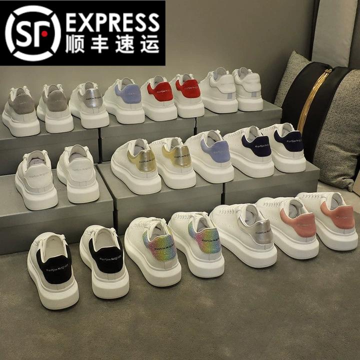 百搭厚底白鞋网红韩版运动鞋潮流ins女鞋2024年春季新款简约风超