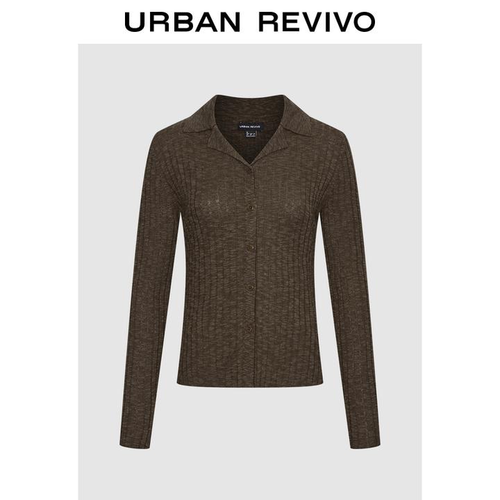 UR2025秋季新款女装简约气质肌理感纽扣针织开衫UWM950123