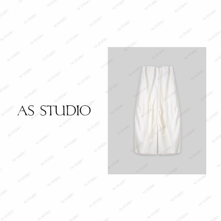 【AS大气球】25新抗皱垂感宽松休闲廓形显瘦弯刀裤AS25XXXK01502