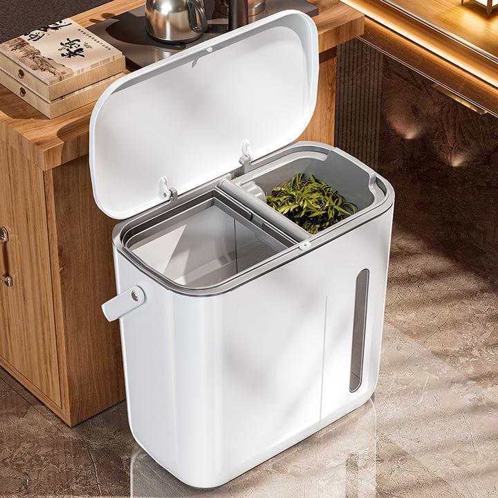 适用茶水桶废家用茶台专用垃圾桶干湿分离茶叶漏排水茶渣桶收纳