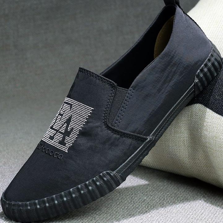 开车鞋男一脚蹬软底春季布鞋男士休闲鞋平底鞋透气布鞋百搭懒人鞋