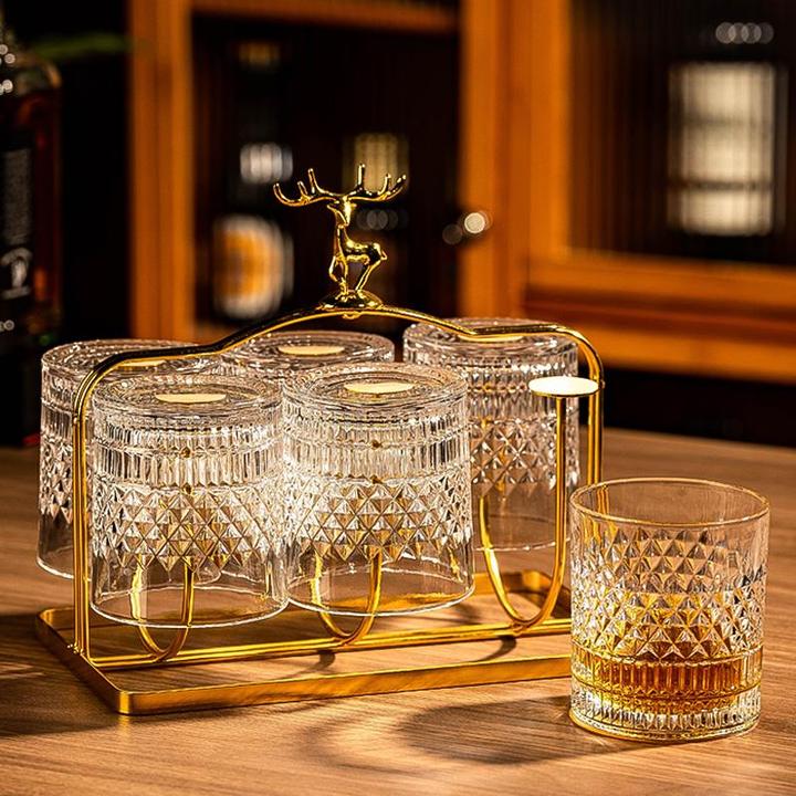 威士忌酒杯洋酒杯高级感套装家用水晶玻璃杯子啤酒杯轻奢高档新款