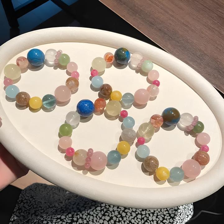 铜合金手链 明星同款多宝彩虹糖果色手串招桃花在逃公主手绳手链