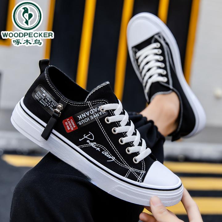 【正品】啄木鸟2025新款秋季板鞋男休闲鞋透气百搭学生鞋潮低帮百搭