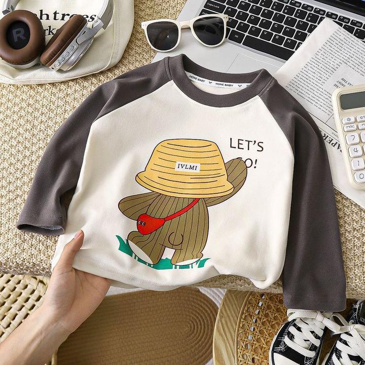 儿童德绒打底衫长袖t恤宝宝秋冬新款男童上衣女童宝宝衣服童装