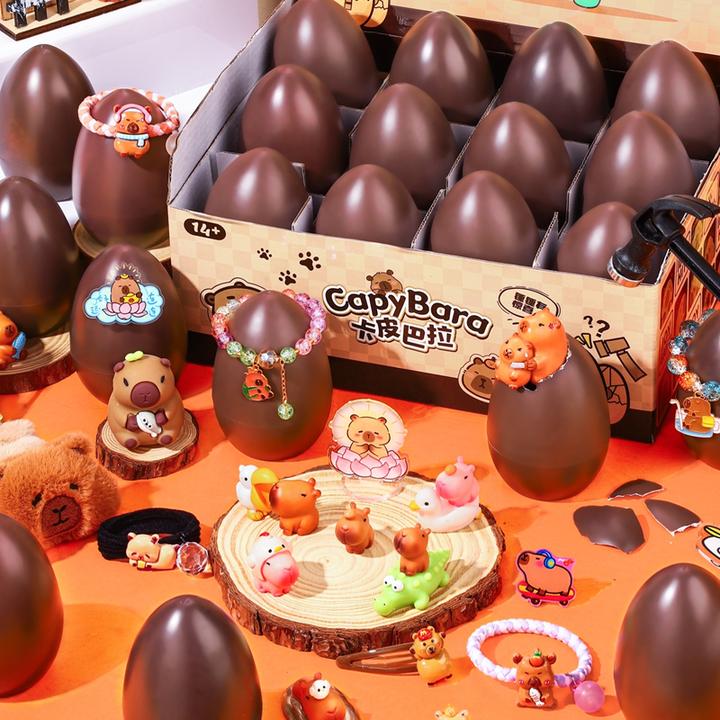 砸金蛋洞洞乐儿童卡皮巴拉盲盒礼物2025新款玩具女孩奖品小学生敲