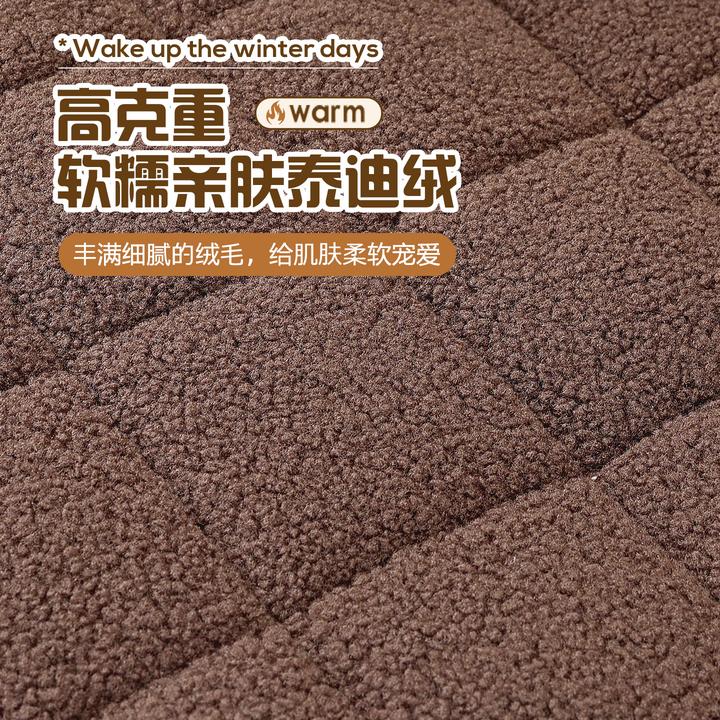 高档新款冬季加厚泰迪绒实木沙发垫直排沙发垫毛绒海绵垫可定制