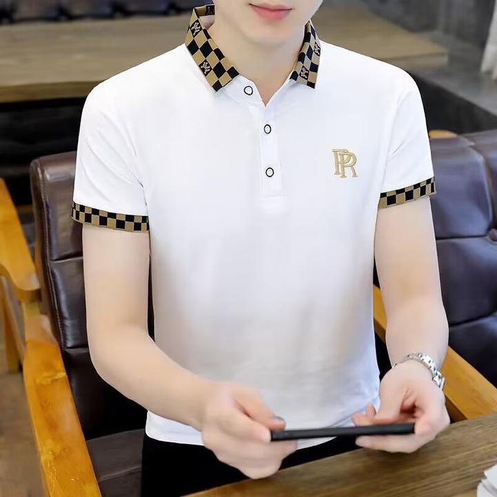 新款男夏季青春活力宽松型半袖男百搭帅气修身韩版短袖Polo衫休闲