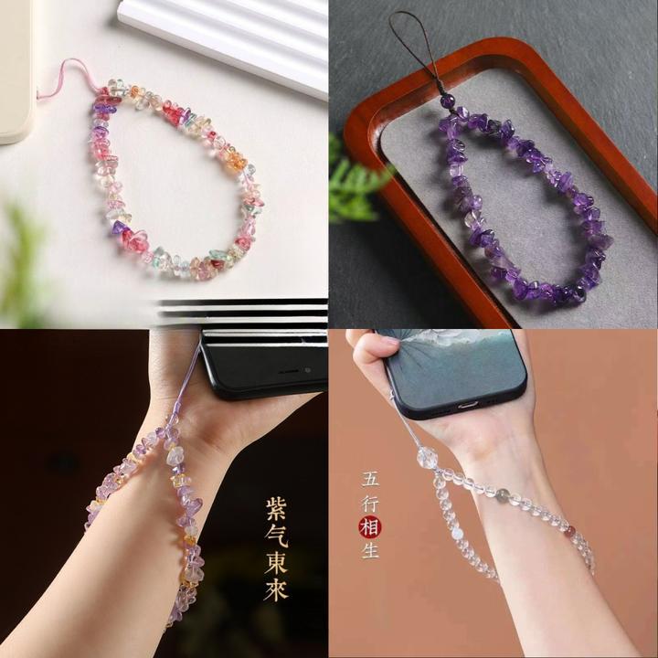 精致典雅手腕挂件手机链女珠串手机壳挂绳吊坠唯美小仙女礼物