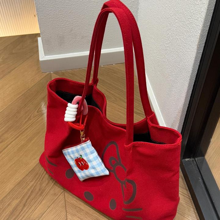 hellokitty手提包单肩包帆布可爱kt猫学生上课上班通勤单肩包