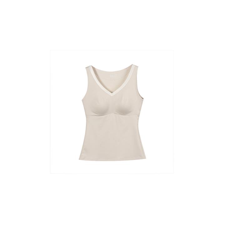 【可可专属】锦缎V领内磨毛免文胸背心 SE51238