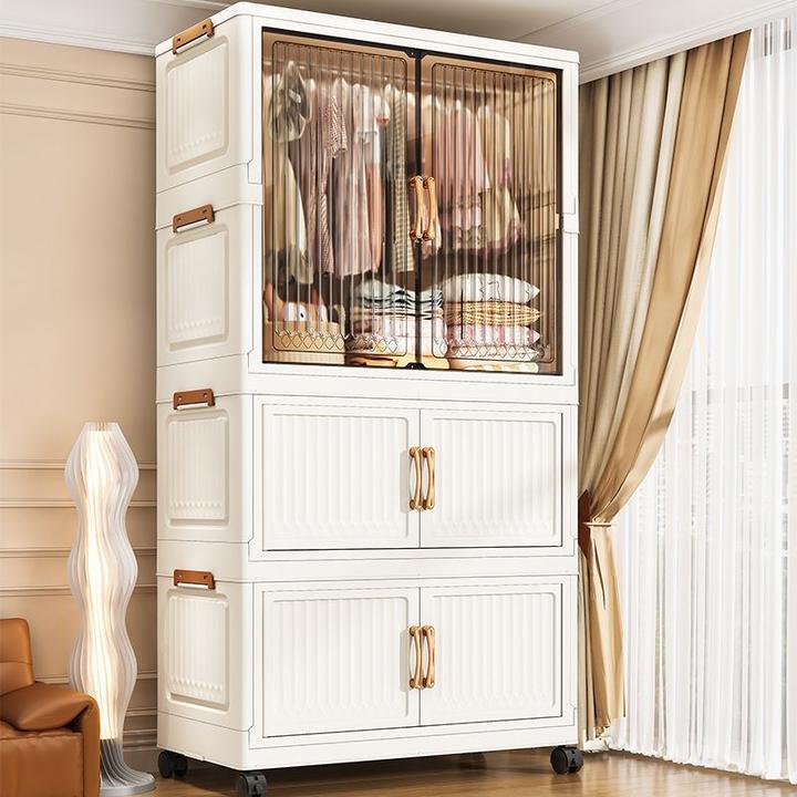 宝宝衣柜免安装婴儿衣服收纳柜卧室儿童简易塑料小衣橱家用储物柜