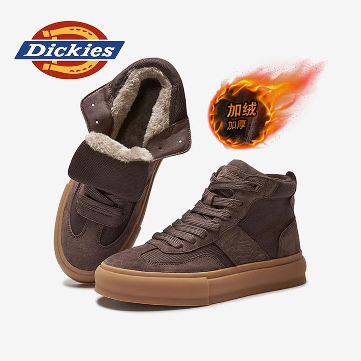 Dickies男鞋2025秋冬百搭潮流板鞋加绒户外高帮德训鞋时尚休闲鞋