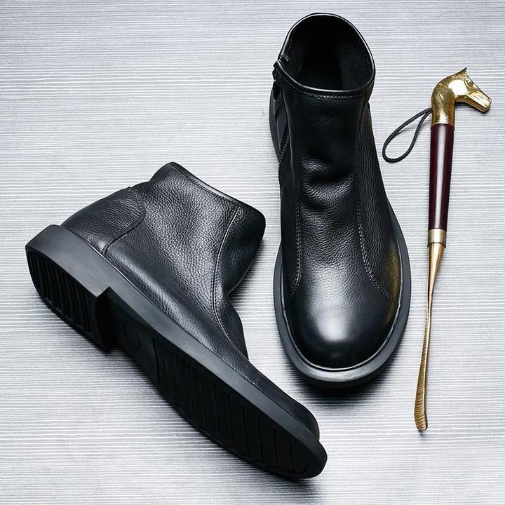 EAEOVNI靴男切尔西短靴中帮英伦韩版百搭高帮休闲鞋男士靴子