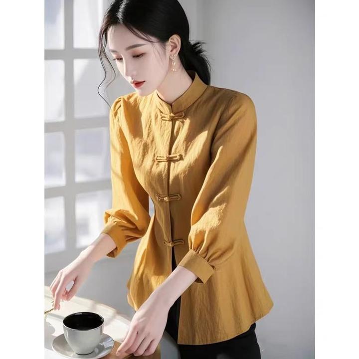 SS911新中式国风上衣高级感超好看独特漂亮禅意风衬衫女春季