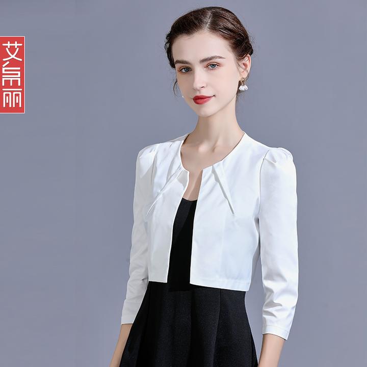 小披肩外套薄款小西装七分袖披肩春夏季修身外套女西服上衣外搭潮