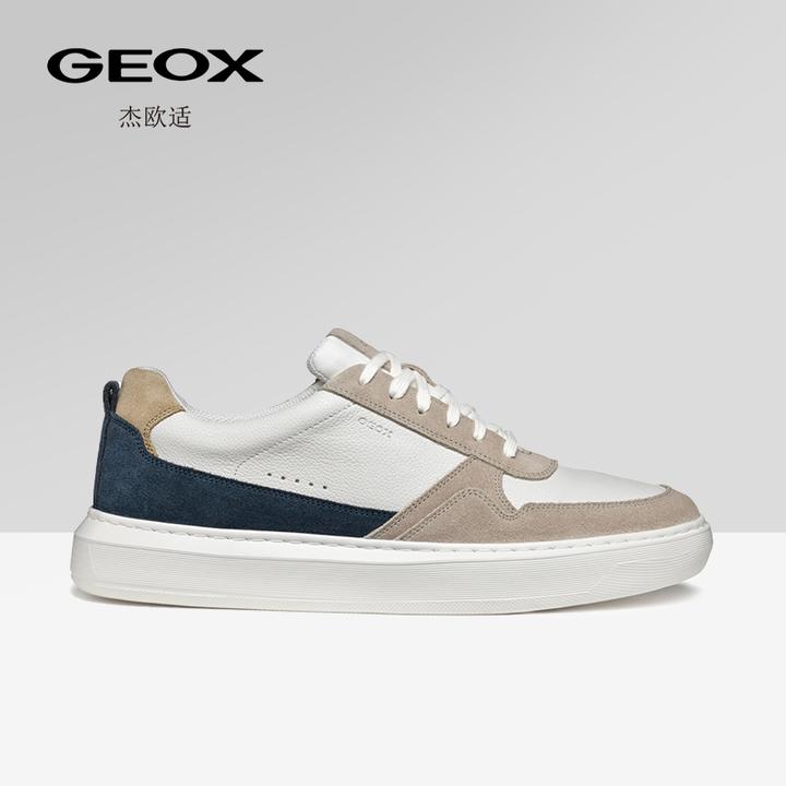 GEOX/杰欧适男士百搭鞋子透气轻薄透气板鞋拼接流低帮老钱风男鞋