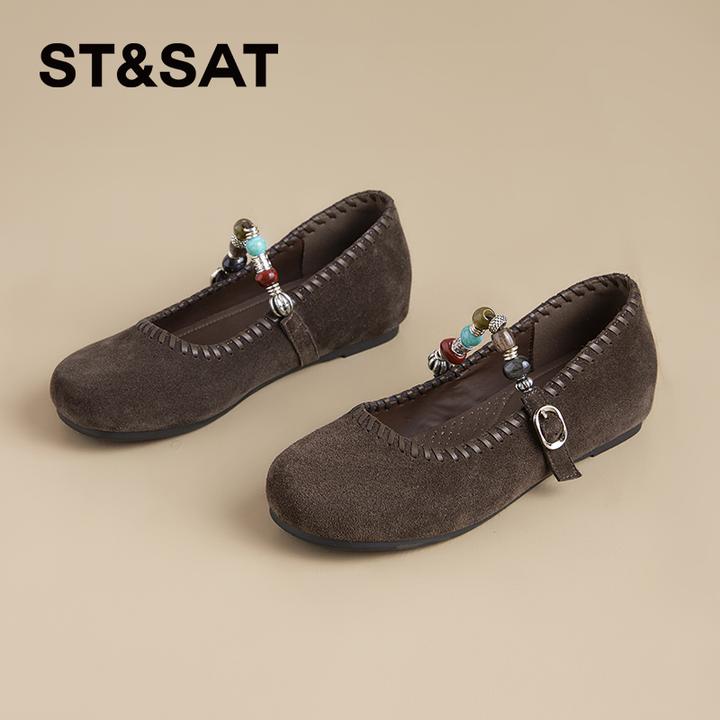 星期六浅口单鞋女款2025秋季新款时尚百搭潮流勃肯鞋休闲鞋小皮鞋