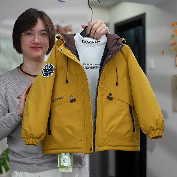 【加绒加厚大棉】男童冬款外套2025新款儿童冲锋衣派克服棉服潮洋气