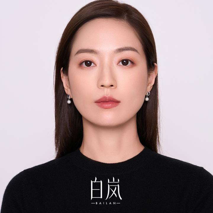 白岚剪春耳钉925银珍珠耳饰耳环女士小众设计新款轻奢配饰ED4579