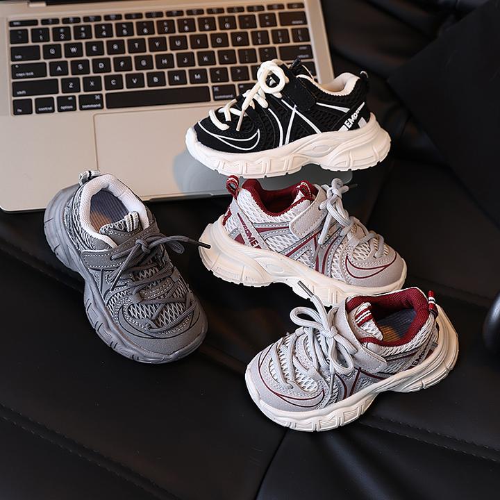 新款男童鞋子轻便透气女童春秋运动运动鞋老爹鞋休闲鞋百搭学步鞋