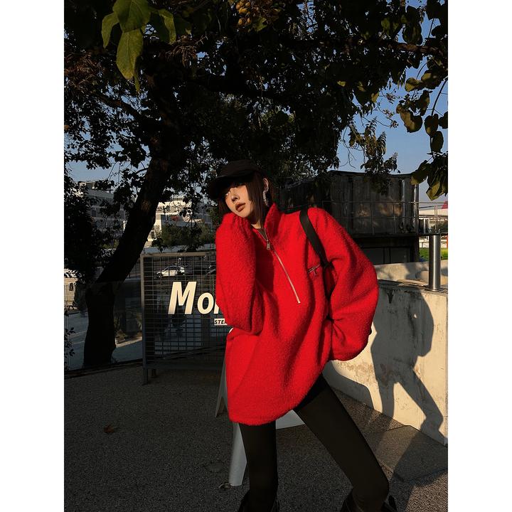 嘉仪【远山记忆】立领羊毛卫衣