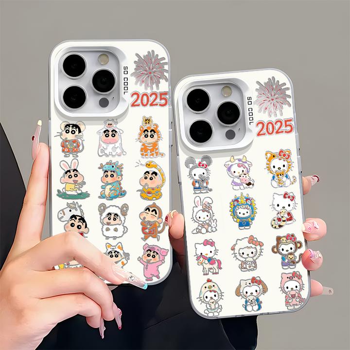 BANCA十二生肖小新KT彩银适用苹果16/15手机壳华为oppo小米14vivo