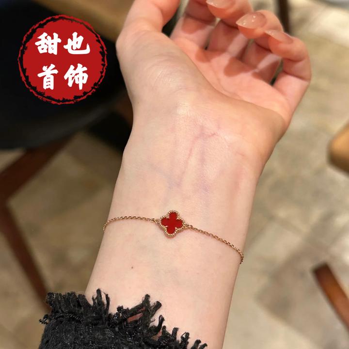 铜合金手链 四叶草手链手饰女送手链中秋女朋友礼物幸运草INS风