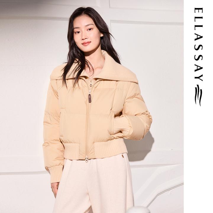 ELLASSAY/歌力思2025冬季新款鹅绒气质百搭时尚短款EWW364L00500