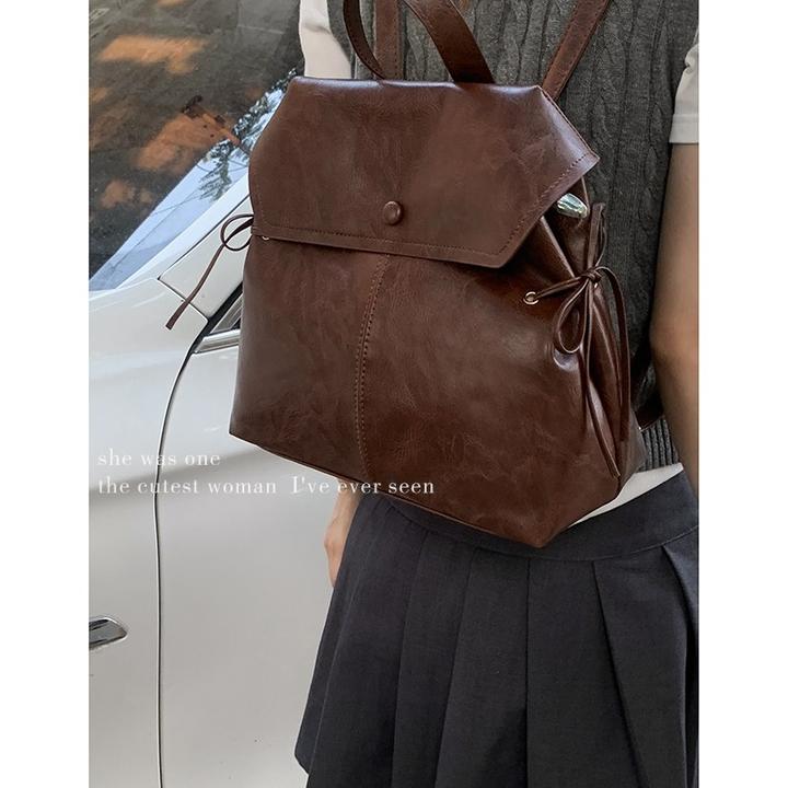 韩国小众双肩包包女款爆款2025新款秋冬复古时尚通勤背包学生书包