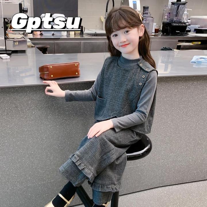 GPTSu女童秋装套装2025新款儿童洋气休闲三件套春秋女孩网红衣服