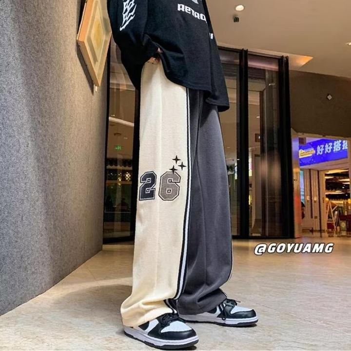 直筒宽松阔腿裤秋冬百搭秋季高街休闲运动长裤大码男士2025年春季