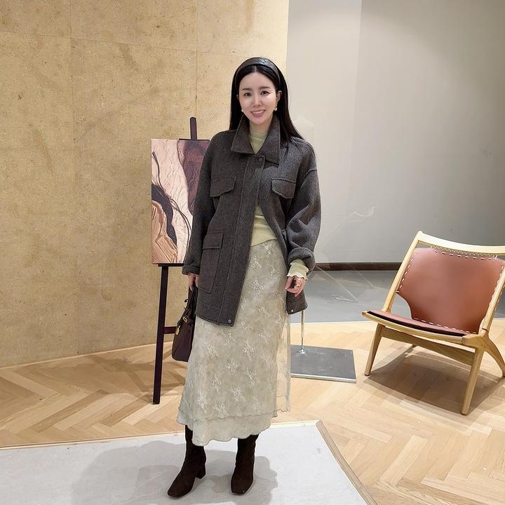 鑫燃KIKI  100羊毛时尚夹克款方兜毛呢外套  259869  MHT